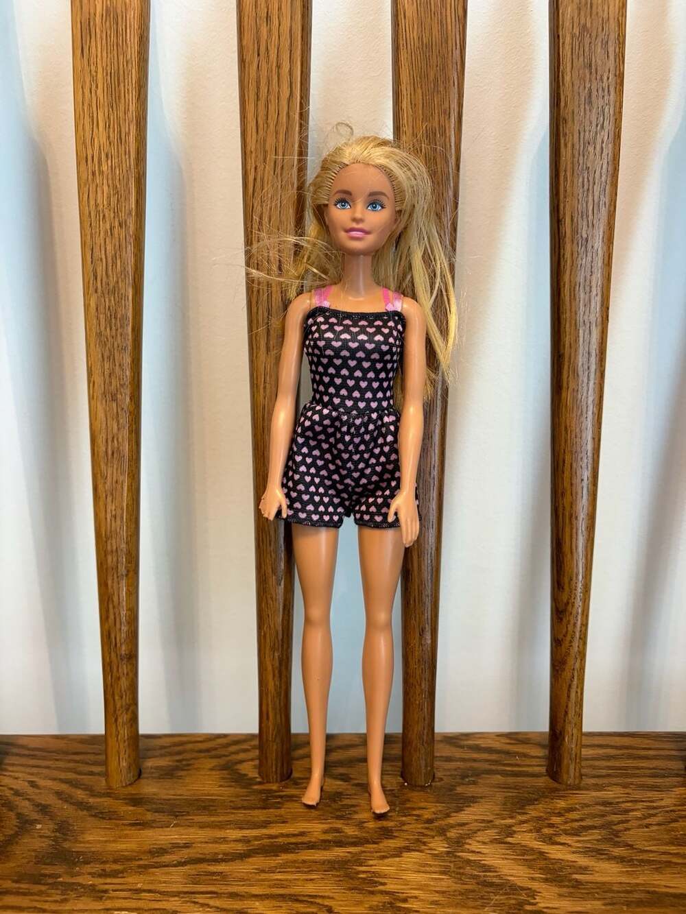 Barbie Fashionistas Doll Curvy Blonde Heart Romper